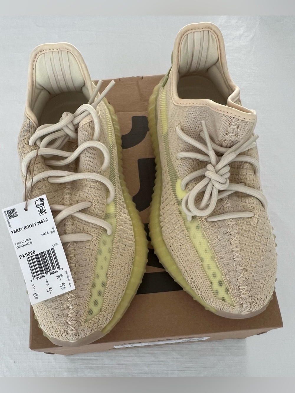 Brand New adidas Yeezy Boost 350 V2 Flax/Tan.